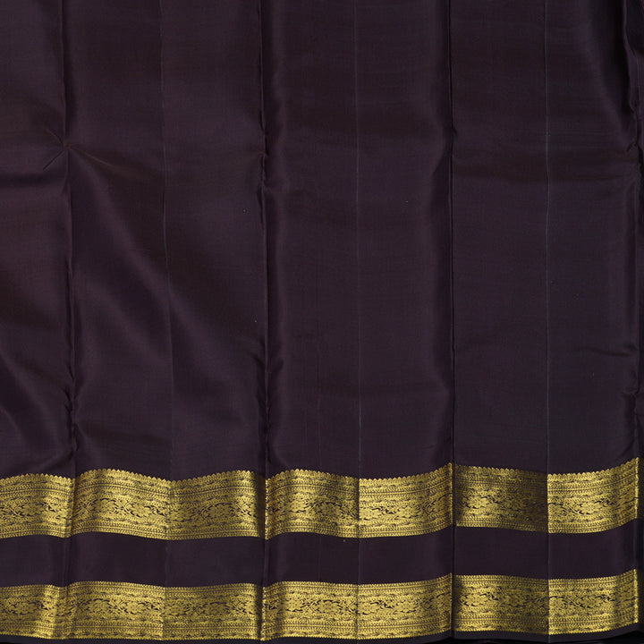 Hayagrivas Handloom Rusty Red Kanjivaram Silk Saree with Coffee Brown Border KBF42D1-5