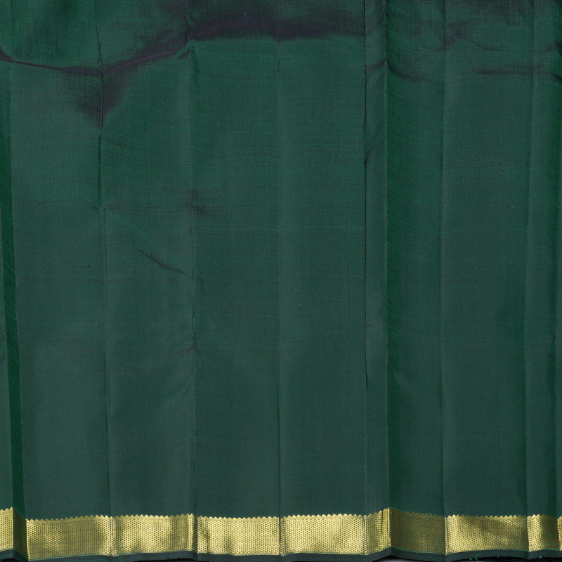 Hayagrivas Handloom Bottle Green Kanjivaram Silk Saree KBF432F7-1