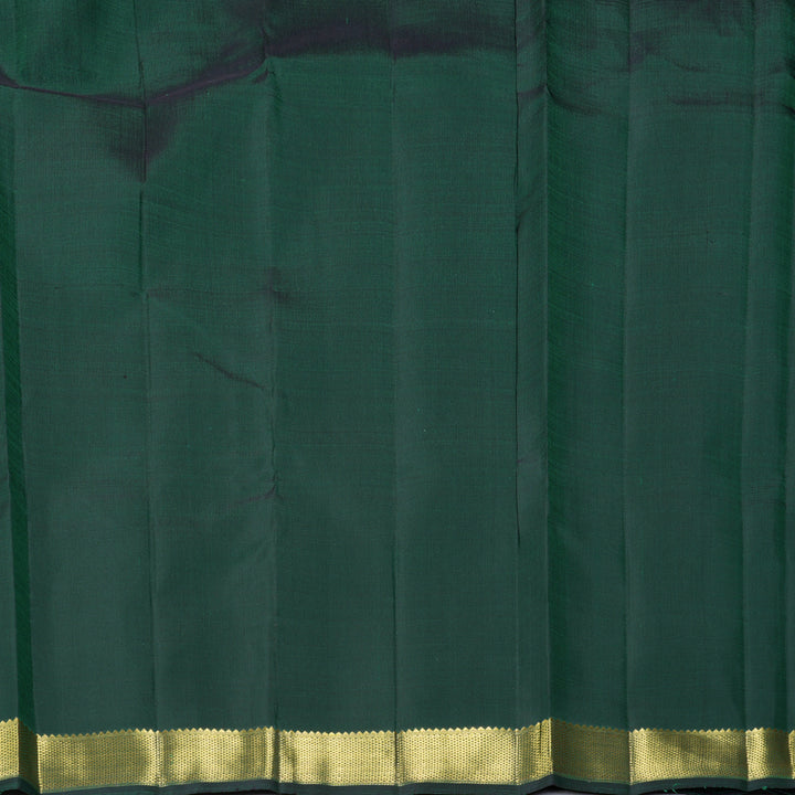 Hayagrivas Handloom Bottle Green Kanjivaram Silk Saree KBF432F7-1