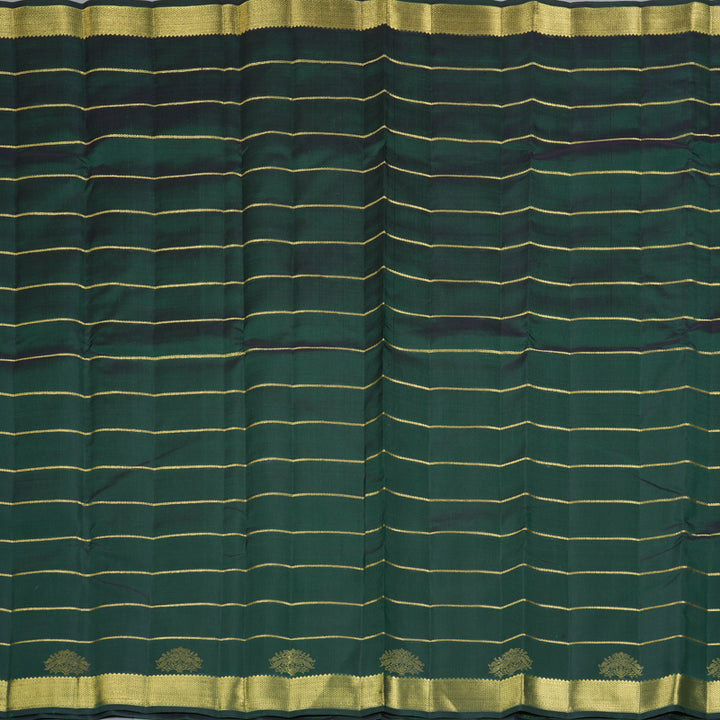 Hayagrivas Handloom Bottle Green Kanjivaram Silk Saree KBF432F7-1