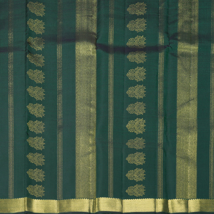 Hayagrivas Handloom Bottle Green Kanjivaram Silk Saree KBF432F7-1