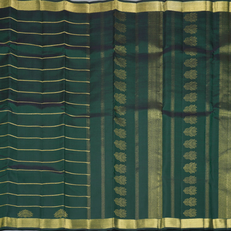 Hayagrivas Handloom Bottle Green Kanjivaram Silk Saree KBF432F7-1