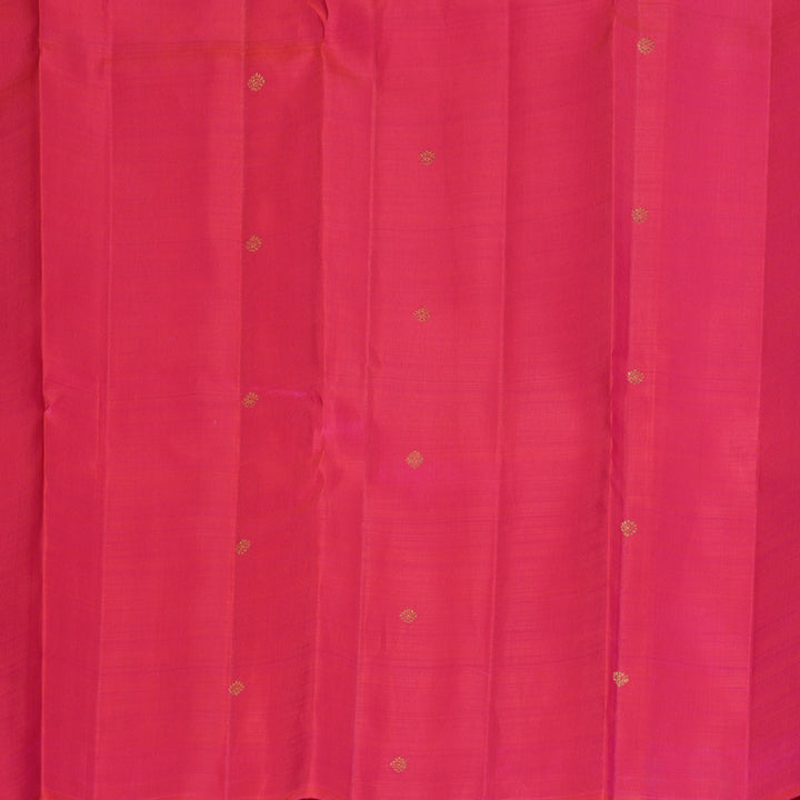 Hayagrivas Handloom Orangish-Pink Kanjivaram Silk Saree KBF432F8-1