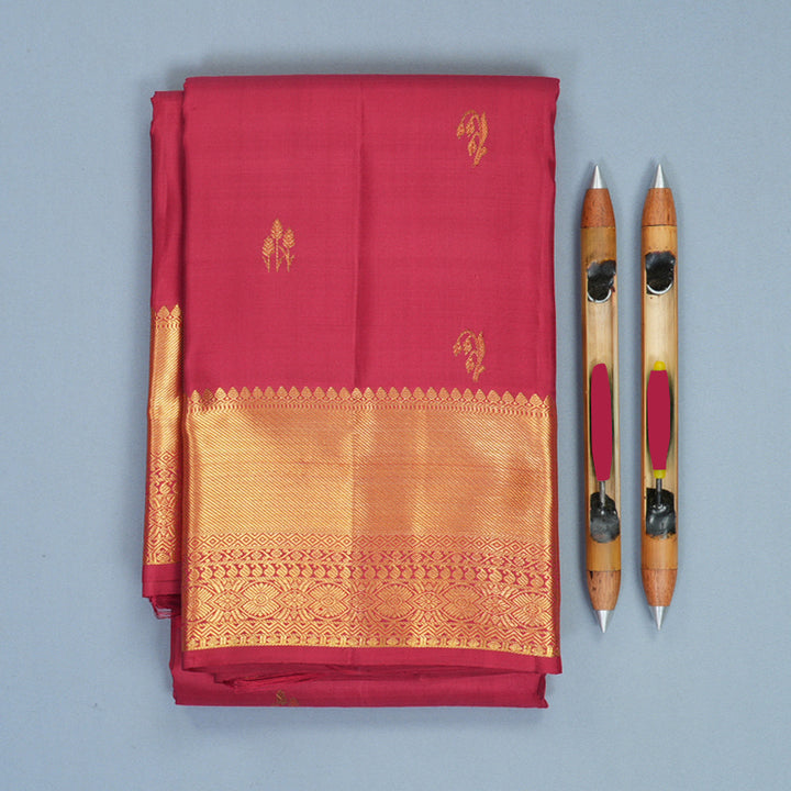 Hayagrivas Handloom Red Kanjivaram Silk Saree KBF433F1-9