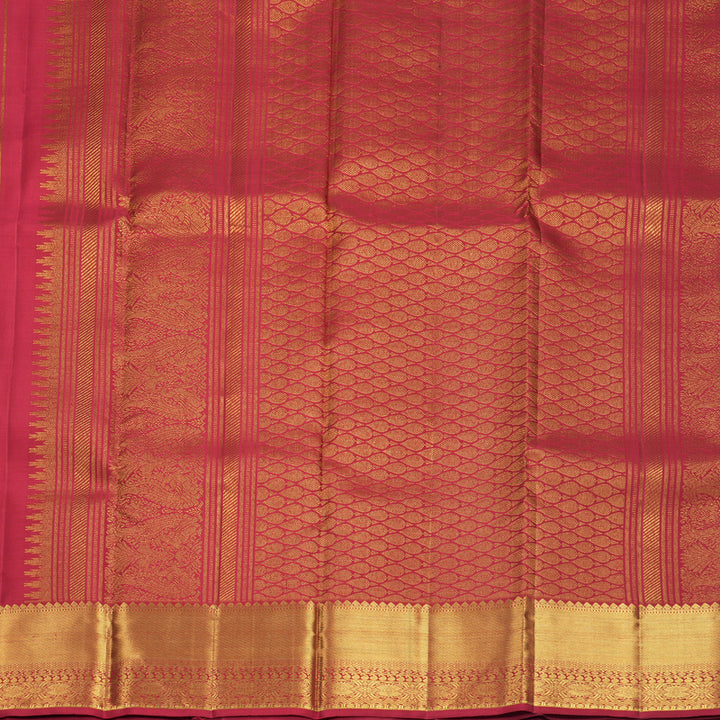 Hayagrivas Handloom Red Kanjivaram Silk Saree KBF433F1-9