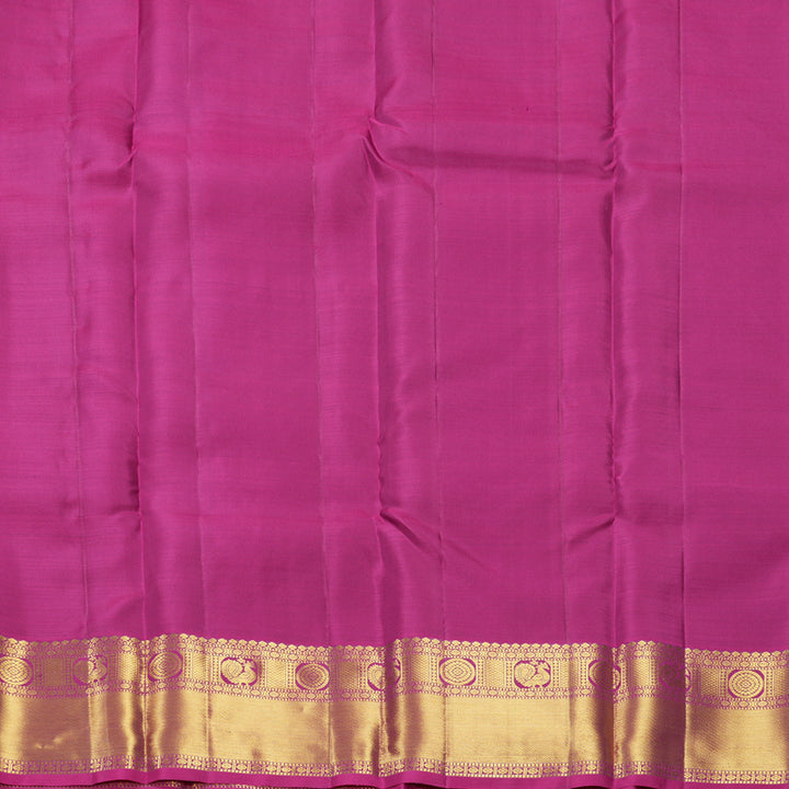 Hayagrivas Handloom Purple Kanjivaram Silk Saree with Magenta-Pink Border KBF433F14-3