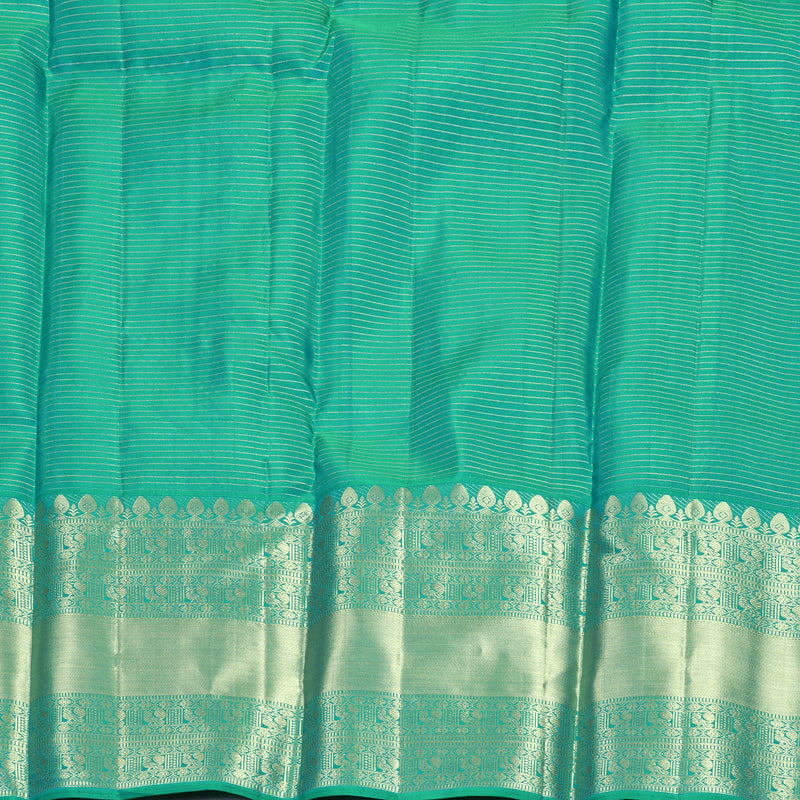 Hayagrivas Handloom Sea Green Kanjivaram Silk Saree KBF433F14-8