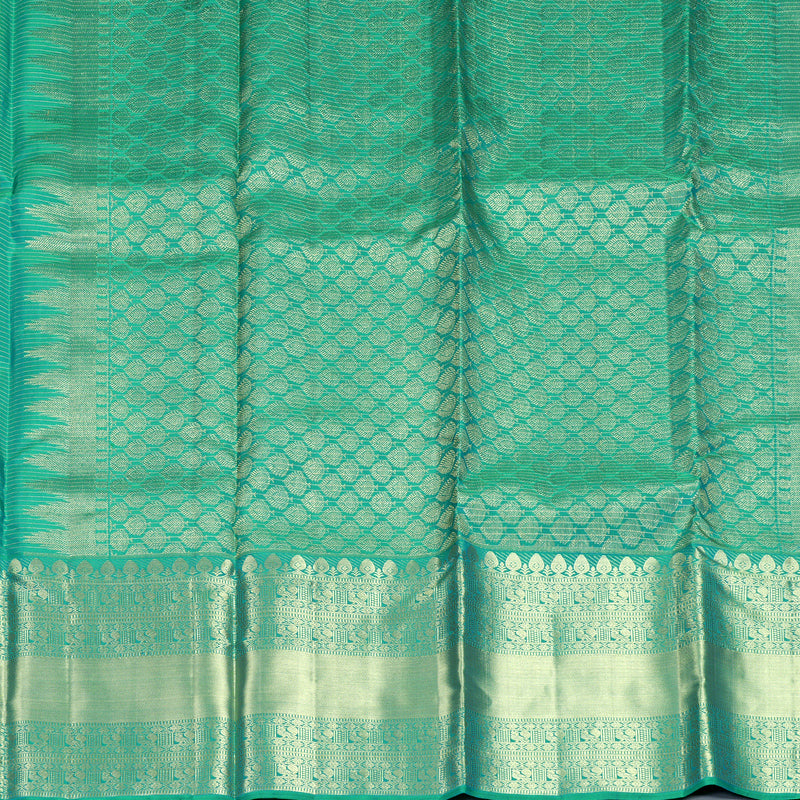 Hayagrivas Handloom Sea Green Kanjivaram Silk Saree KBF433F14-8