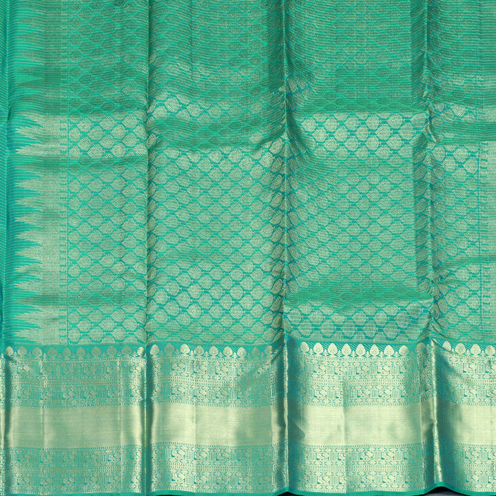 Hayagrivas Handloom Sea Green Kanjivaram Silk Saree KBF433F14-8