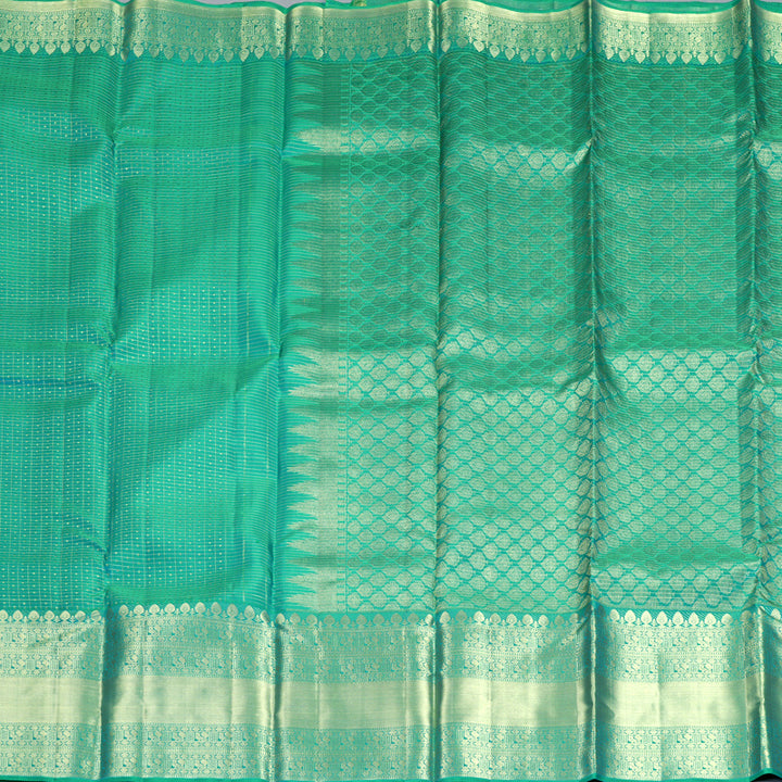 Hayagrivas Handloom Sea Green Kanjivaram Silk Saree KBF433F14-8
