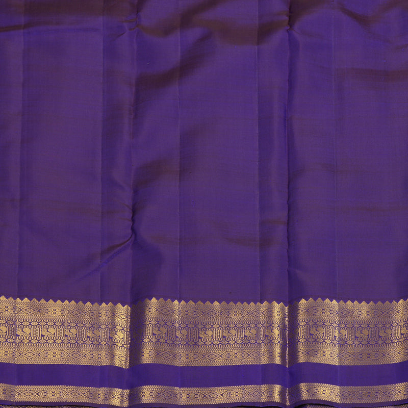 Hayagrivas Handloom MS Blue Kanjivaram Silk Saree KBF433F3-4