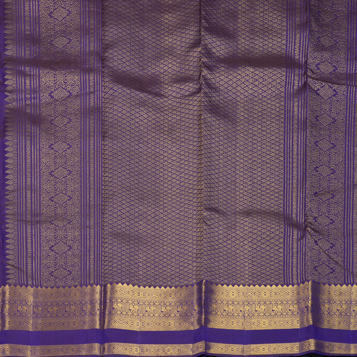 Hayagrivas Handloom MS Blue Kanjivaram Silk Saree KBF433F3-4