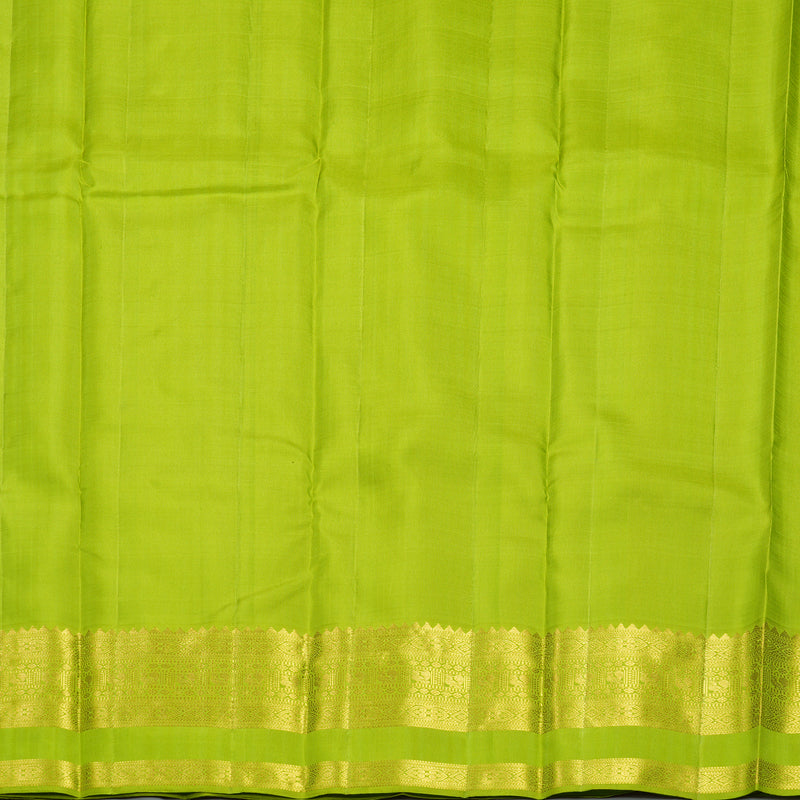 Hayagrivas Handloom Parrot Green Kanjivaram Silk Saree KBF433F3-8