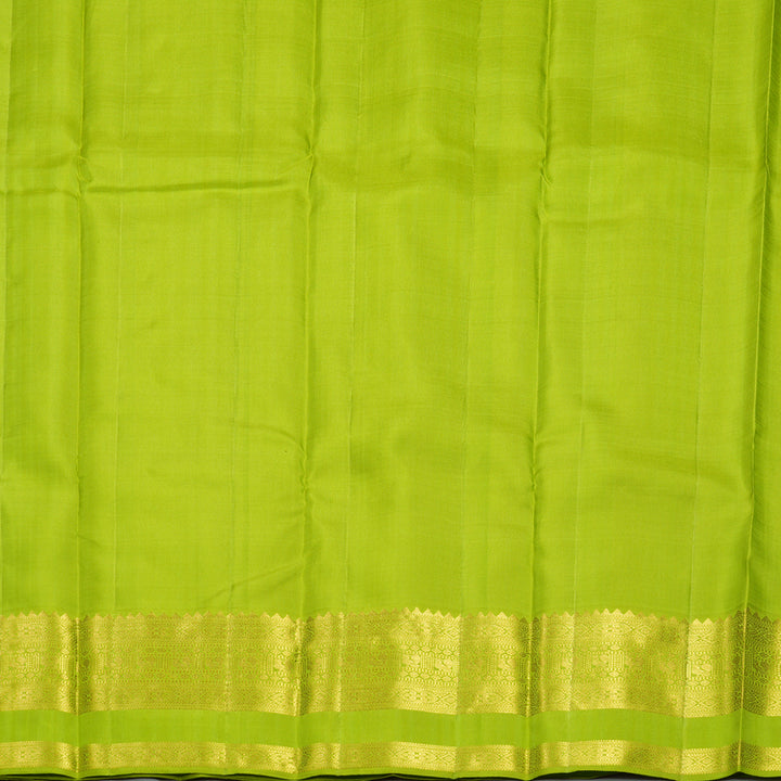 Hayagrivas Handloom Parrot Green Kanjivaram Silk Saree KBF433F3-8