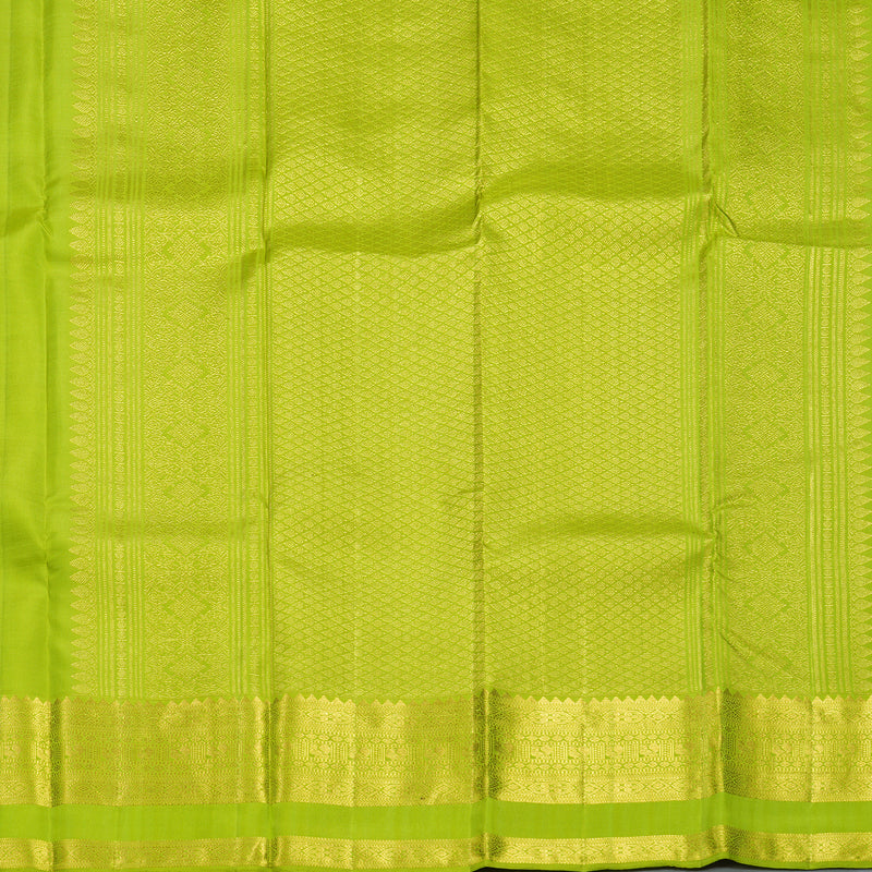 Hayagrivas Handloom Parrot Green Kanjivaram Silk Saree KBF433F3-8