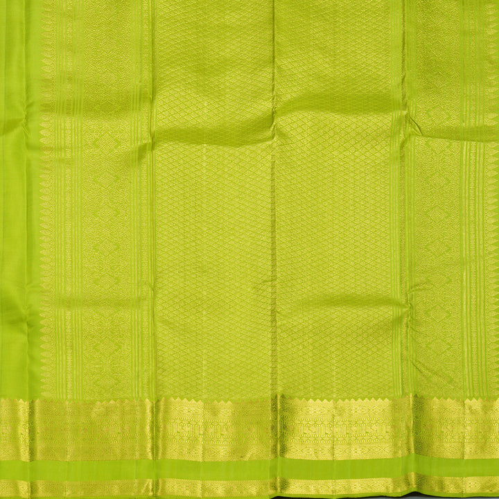 Hayagrivas Handloom Parrot Green Kanjivaram Silk Saree KBF433F3-8