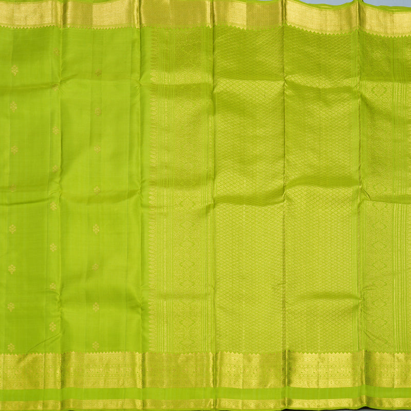Hayagrivas Handloom Parrot Green Kanjivaram Silk Saree KBF433F3-8