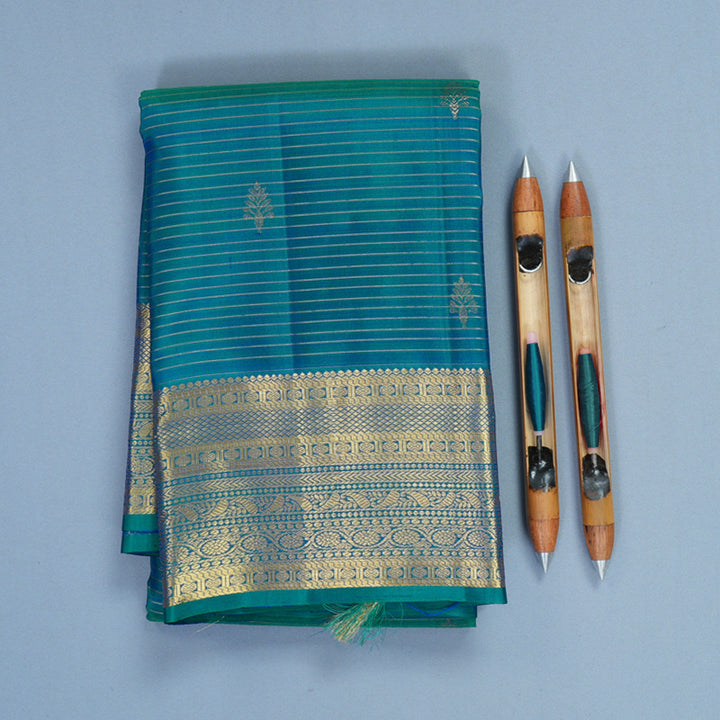 Hayagrivas Handloom Mayilkazhuthu Kanjivaram Silk Saree KBF433F7-1