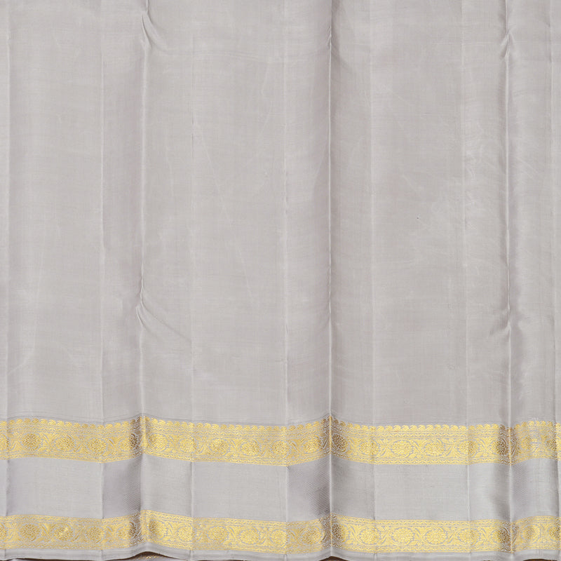 Hayagrivas Handloom Rani Pink Kanjivaram Silk Saree with Grey Border KBF434F4-1