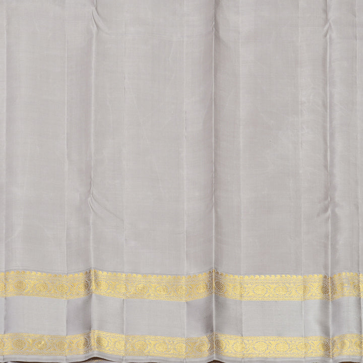 Hayagrivas Handloom Rani Pink Kanjivaram Silk Saree with Grey Border KBF434F4-1