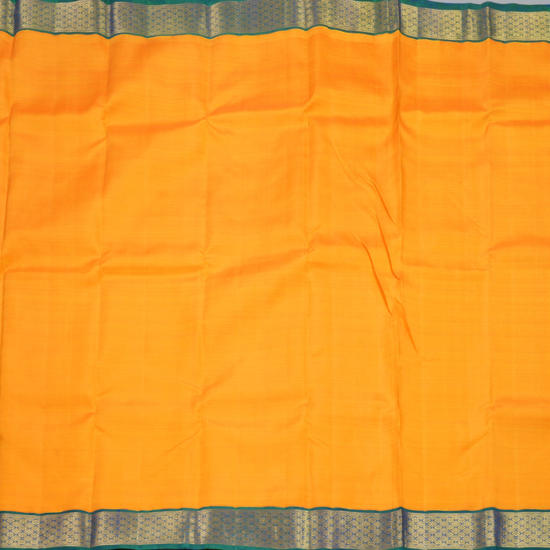 Hayagrivas Handloom Mambazham Orange Kanjivaram Silk Saree with Mayilkazhuthu Border KBF435F1-3