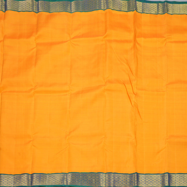 Hayagrivas Handloom Mambazham Orange Kanjivaram Silk Saree with Mayilkazhuthu Border KBF435F1-3