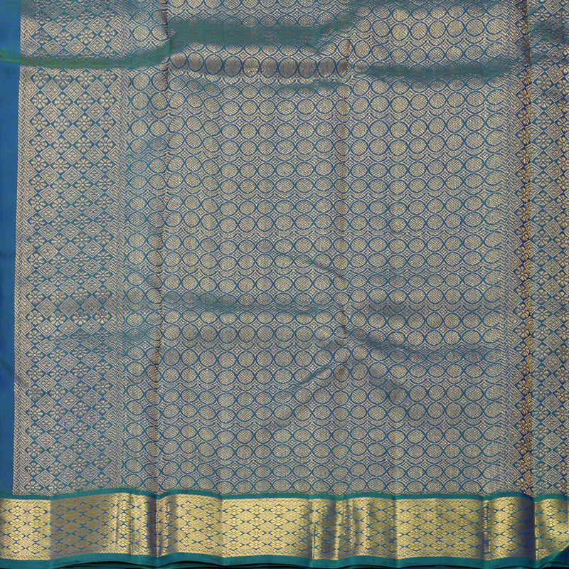 Hayagrivas Handloom Mambazham Orange Kanjivaram Silk Saree with Mayilkazhuthu Border KBF435F1-3