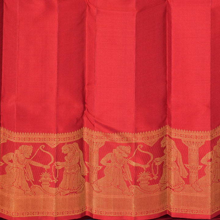 Hayagrivas Handloom Red Kanjivaram Silk Saree KBF438F3-1