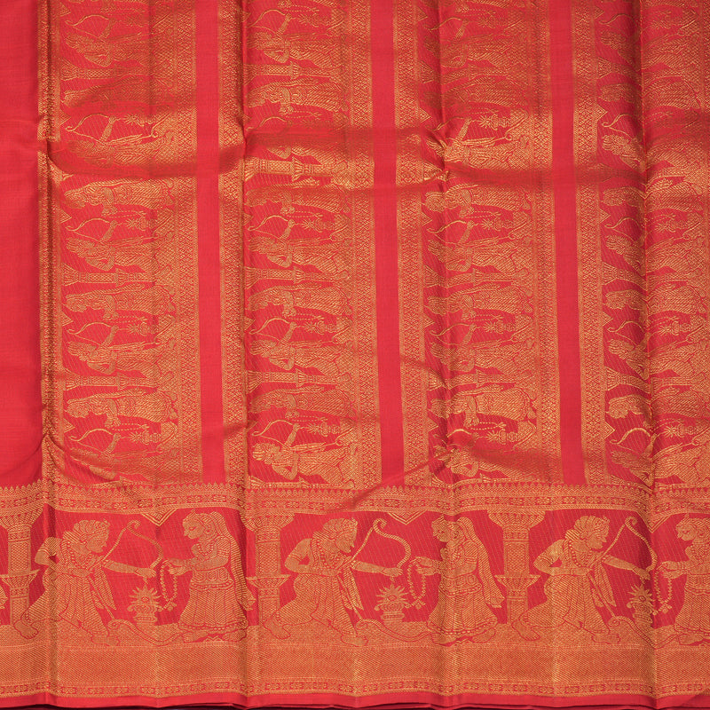 Hayagrivas Handloom Red Kanjivaram Silk Saree KBF438F3-1