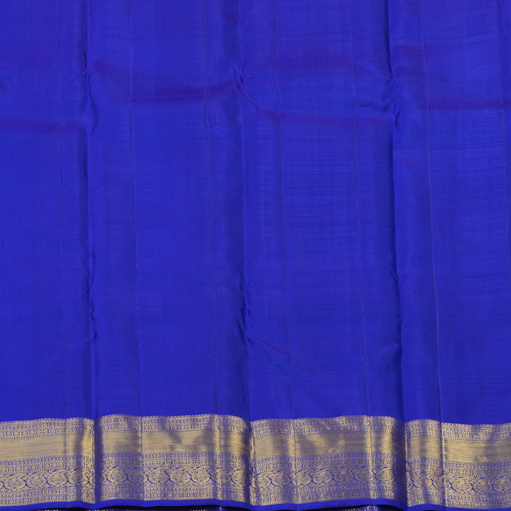 Hayagrivas Handloom Mayilkazhuthu Kanjivaram Silk Saree with MS Blue Border KBF43D10-1