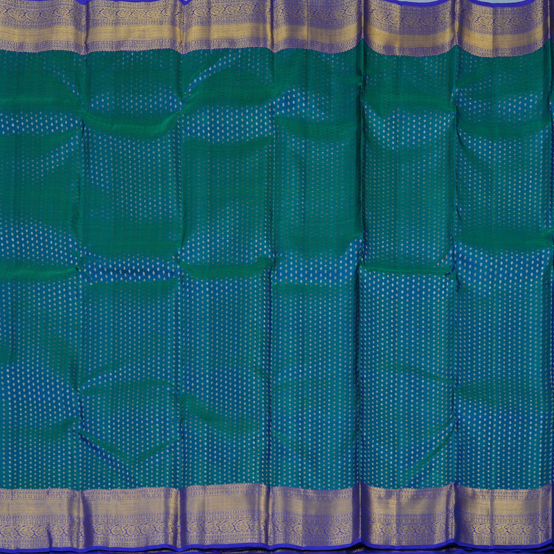 Hayagrivas Handloom Mayilkazhuthu Kanjivaram Silk Saree with MS Blue Border KBF43D10-1