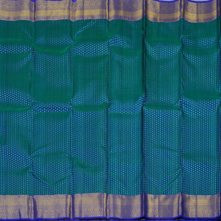 Hayagrivas Handloom Mayilkazhuthu Kanjivaram Silk Saree with MS Blue Border KBF43D10-1