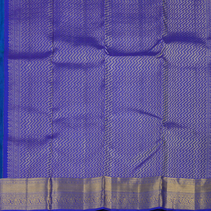 Hayagrivas Handloom Mayilkazhuthu Kanjivaram Silk Saree with MS Blue Border KBF43D10-1