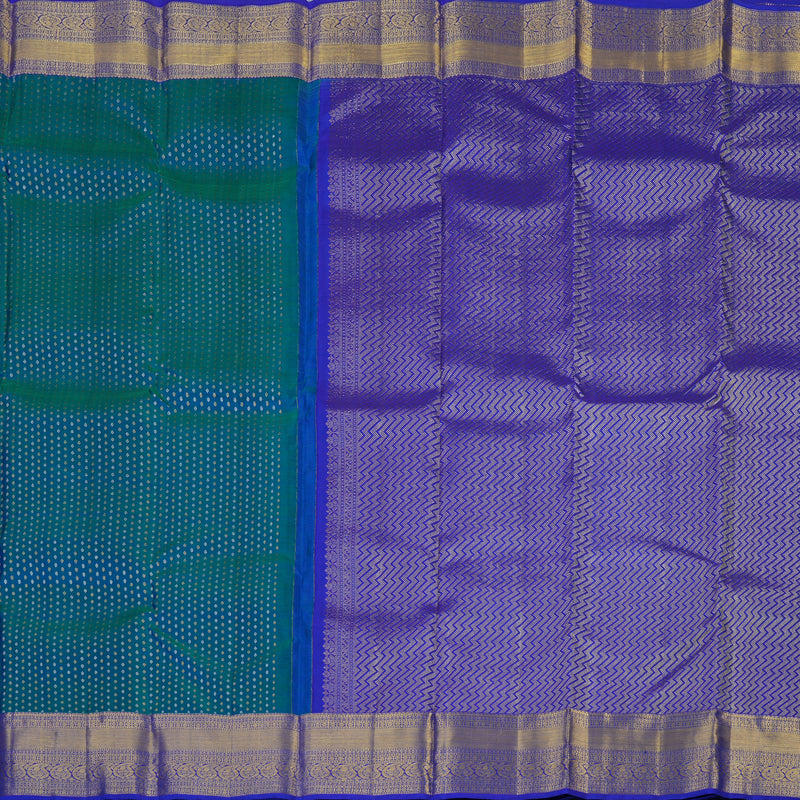 Hayagrivas Handloom Mayilkazhuthu Kanjivaram Silk Saree with MS Blue Border KBF43D10-1