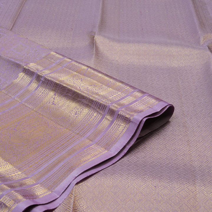 Hayagrivas Handloom Lilac Kanjivaram Silk Saree KBF43D13-1