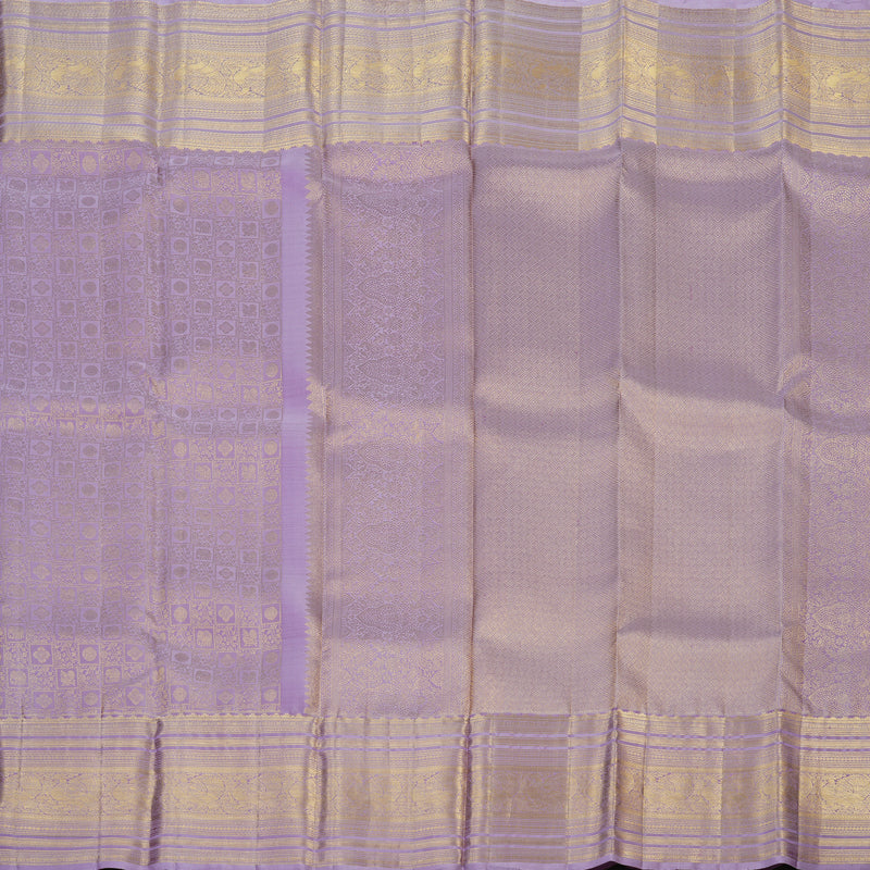 Hayagrivas Handloom Lilac Kanjivaram Silk Saree KBF43D13-1