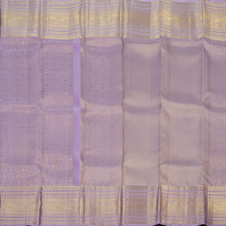 Hayagrivas Handloom Lilac Kanjivaram Silk Saree KBF43D13-1