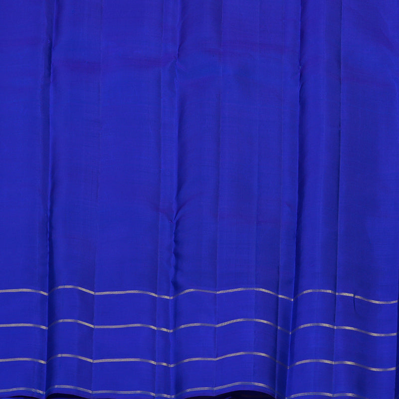 Hayagrivas Handloom Mayilkazhuthu Kanjivaram Silk Saree with MS Blue Border KBF43D15-3