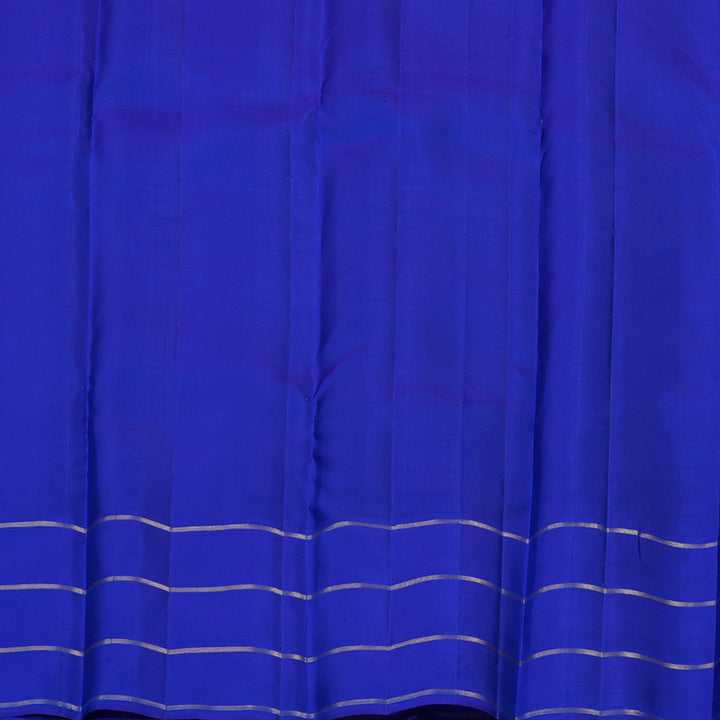 Hayagrivas Handloom Mayilkazhuthu Kanjivaram Silk Saree with MS Blue Border KBF43D15-3