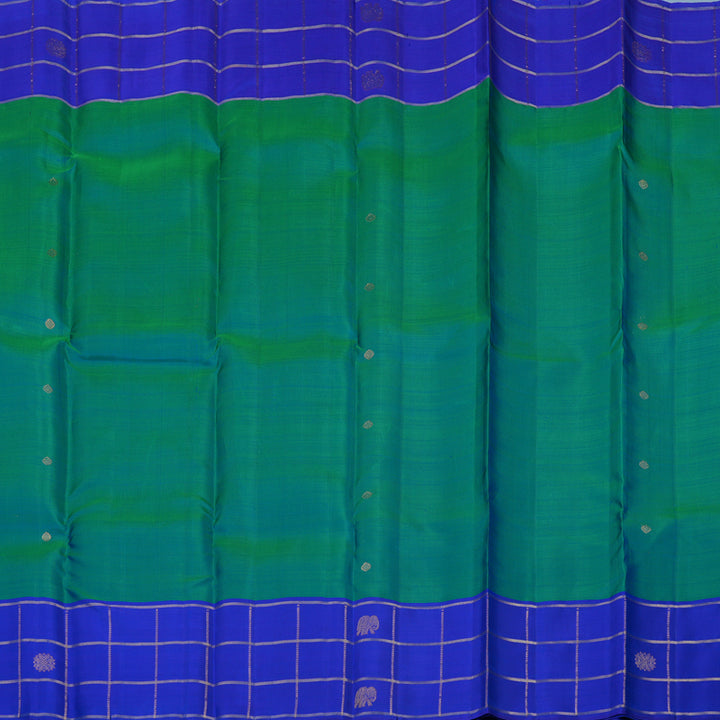 Hayagrivas Handloom Mayilkazhuthu Kanjivaram Silk Saree with MS Blue Border KBF43D15-3