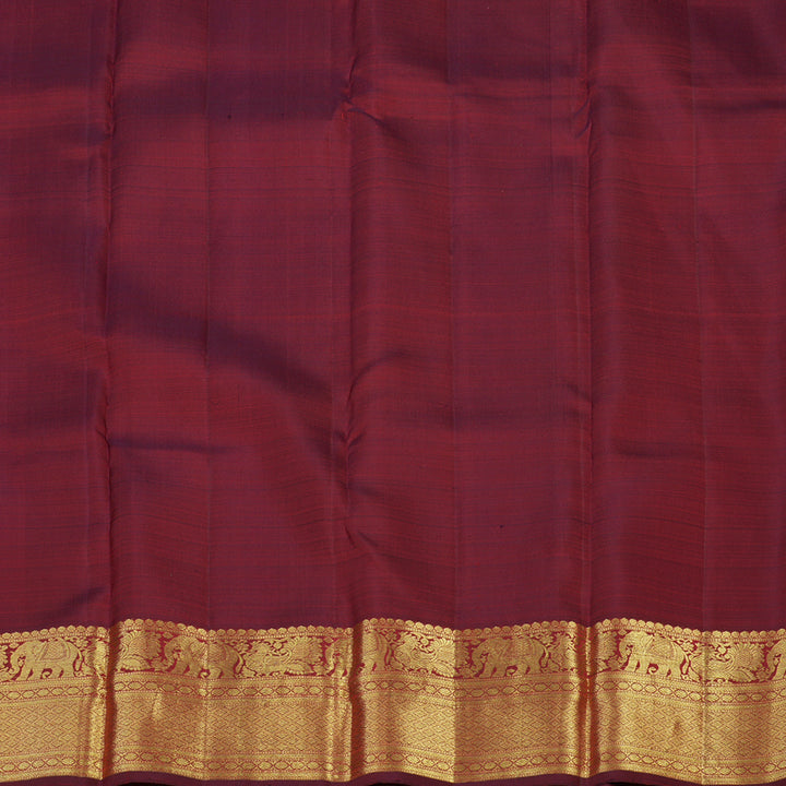 Hayagrivas Handloom Wine Maroon Kanjivaram Silk Saree KBF43D18-5