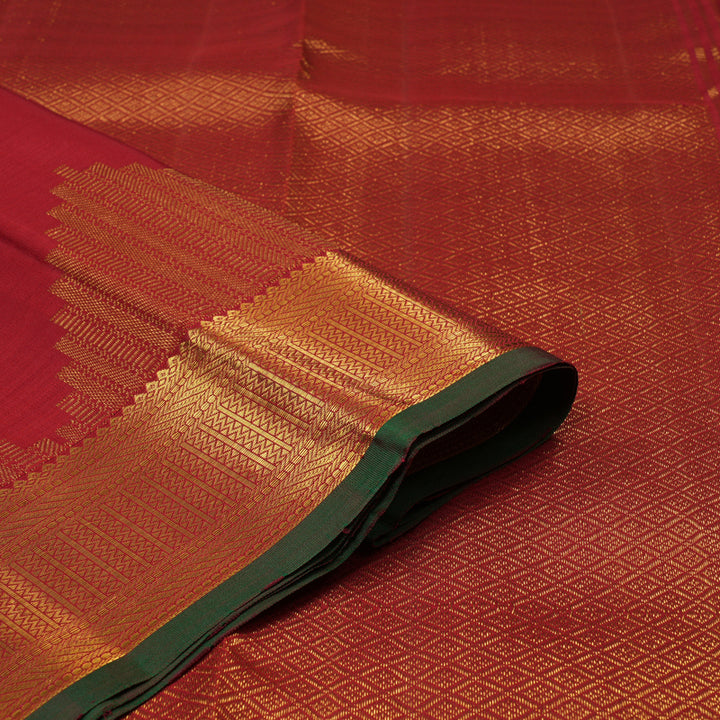 Hayagrivas Handloom Red Kanjivaram Silk Saree KBF43D25-1