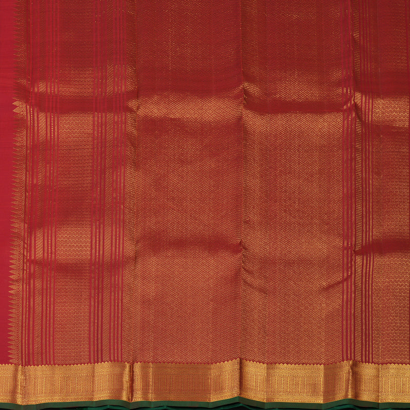 Hayagrivas Handloom Red Kanjivaram Silk Saree KBF43D25-1