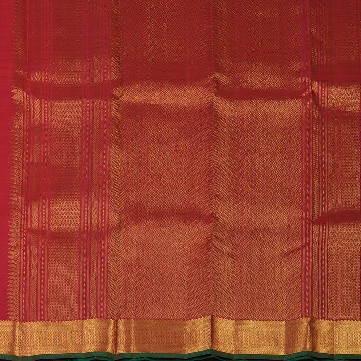 Hayagrivas Handloom Red Kanjivaram Silk Saree KBF43D25-1