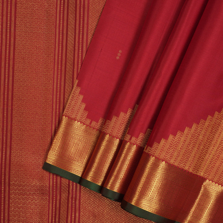 Hayagrivas Handloom Red Kanjivaram Silk Saree KBF43D25-1