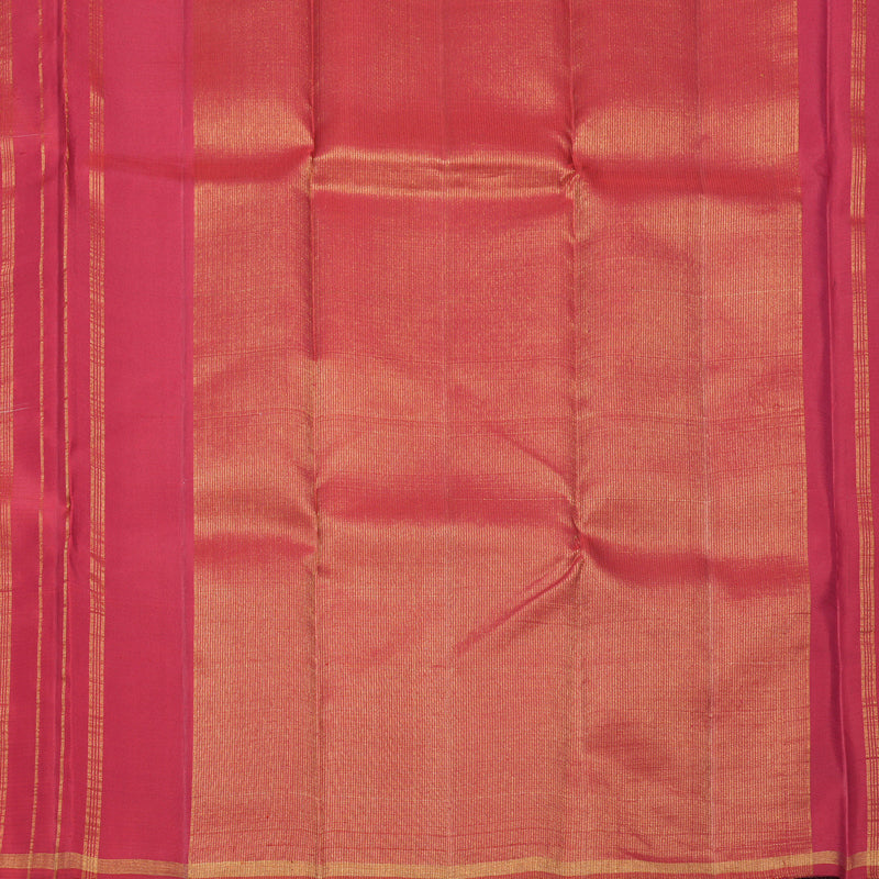 Hayagrivas Handloom White &amp; Maroon Checks Kanjivaram Silk Saree KBF441F2-1