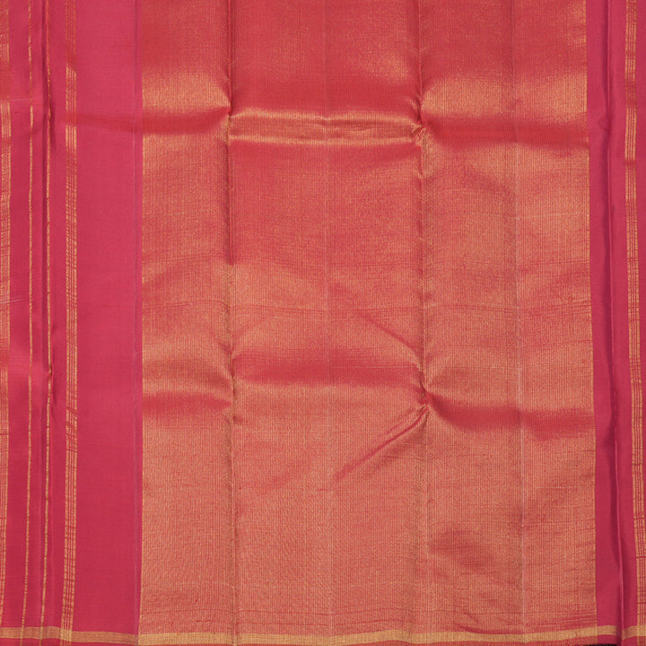 Hayagrivas Handloom White &amp; Maroon Checks Kanjivaram Silk Saree KBF441F2-1