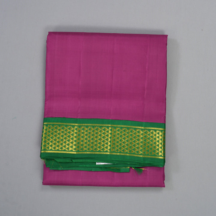 Hayagrivas Handloom Vadamalli Purple Ten Yards Silk Saree KBF442F3-1
