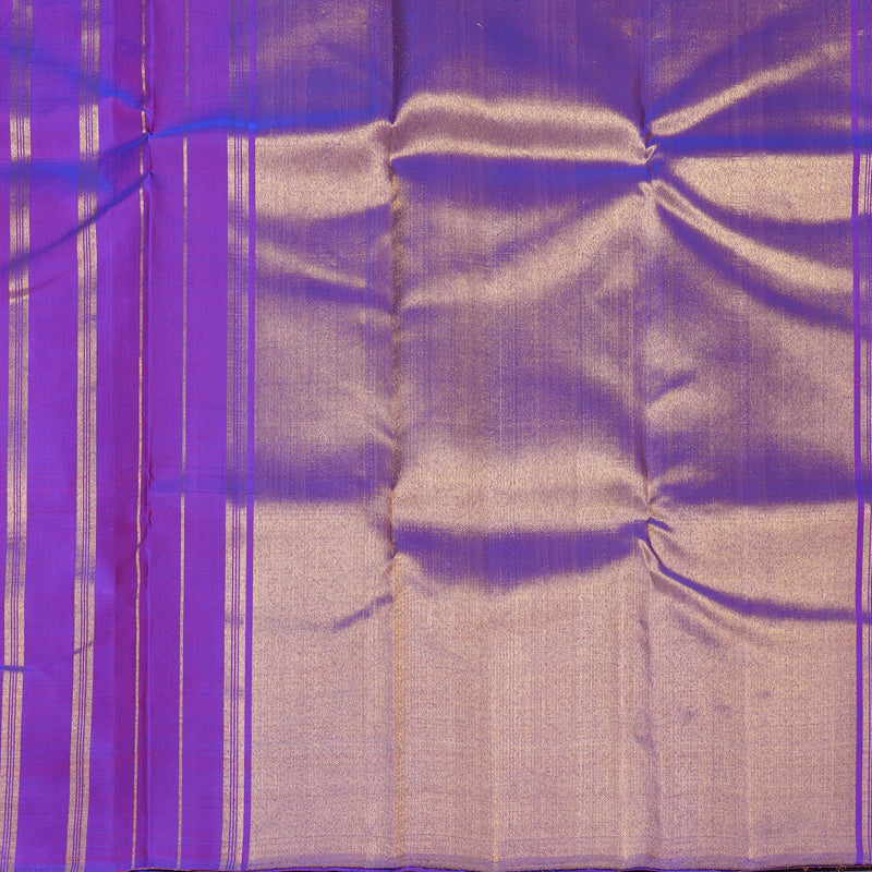 Hayagrivas Handloom Purple Kanjivaram Silk Saree with Temple Border KBF449F3-1