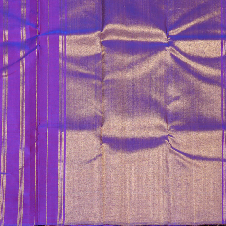 Hayagrivas Handloom Purple Kanjivaram Silk Saree with Temple Border KBF449F3-1